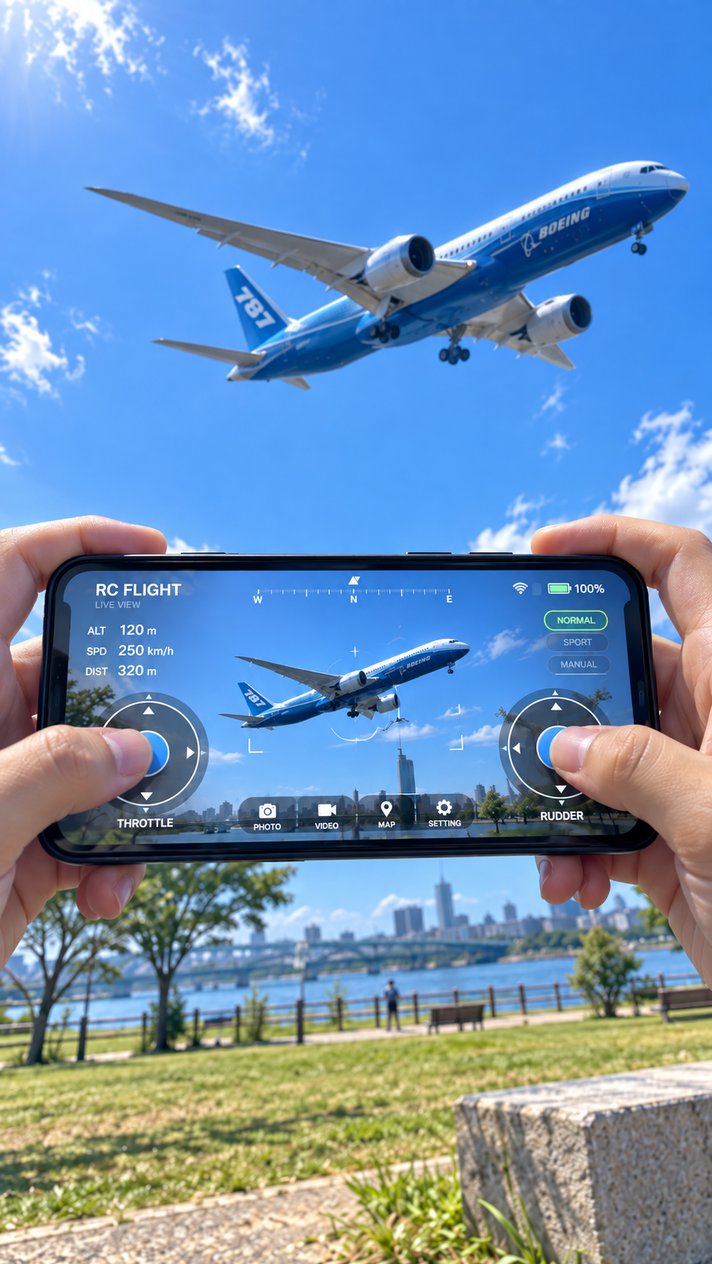 ゲーム型AR 飛行機AR|ボーイング787を操縦しよう|WebAR制作事例