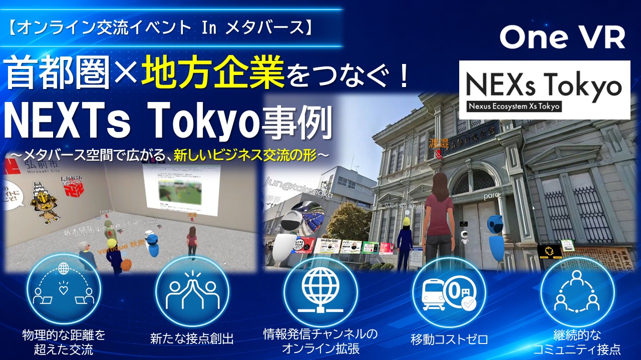 NEXs Tokyo 360度写真による没入体験のメタバース交流イベント事例