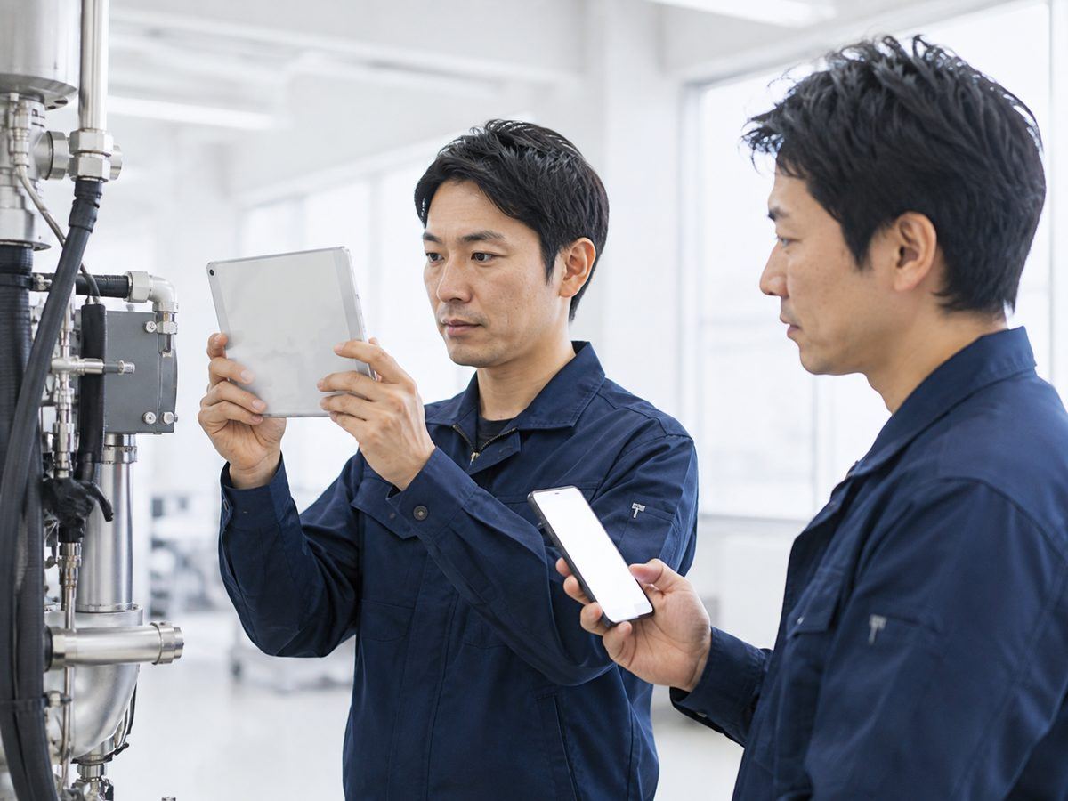 タブレットとスマートフォンでARコンテンツを表示している様子