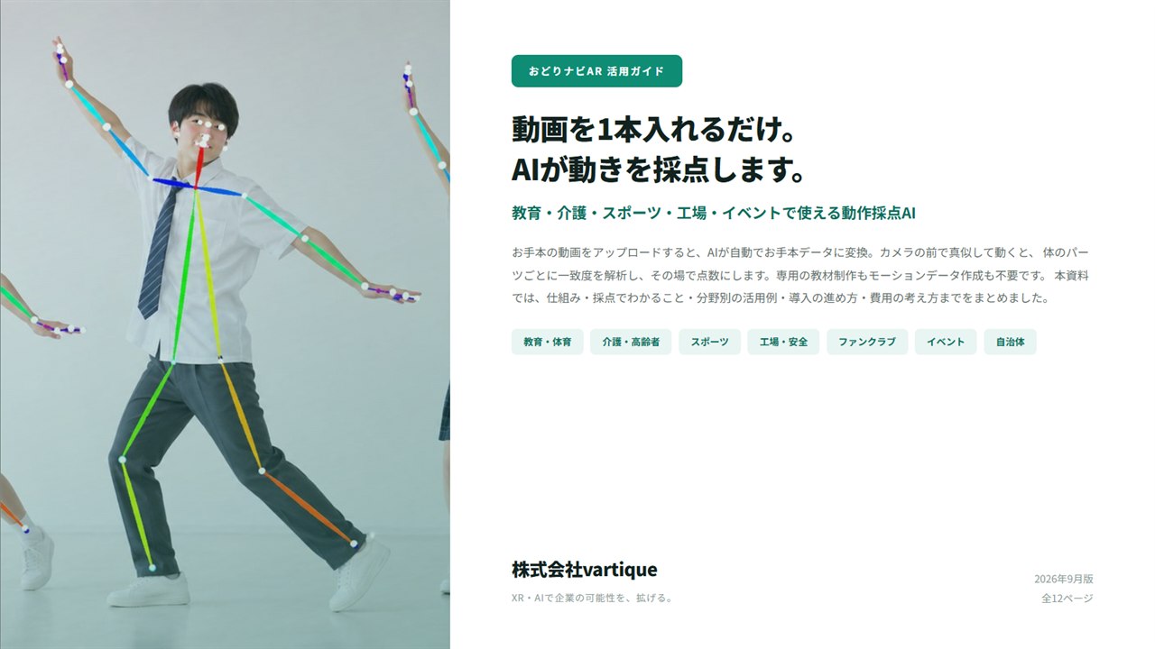 おどりナビAR 活用ガイドの表紙